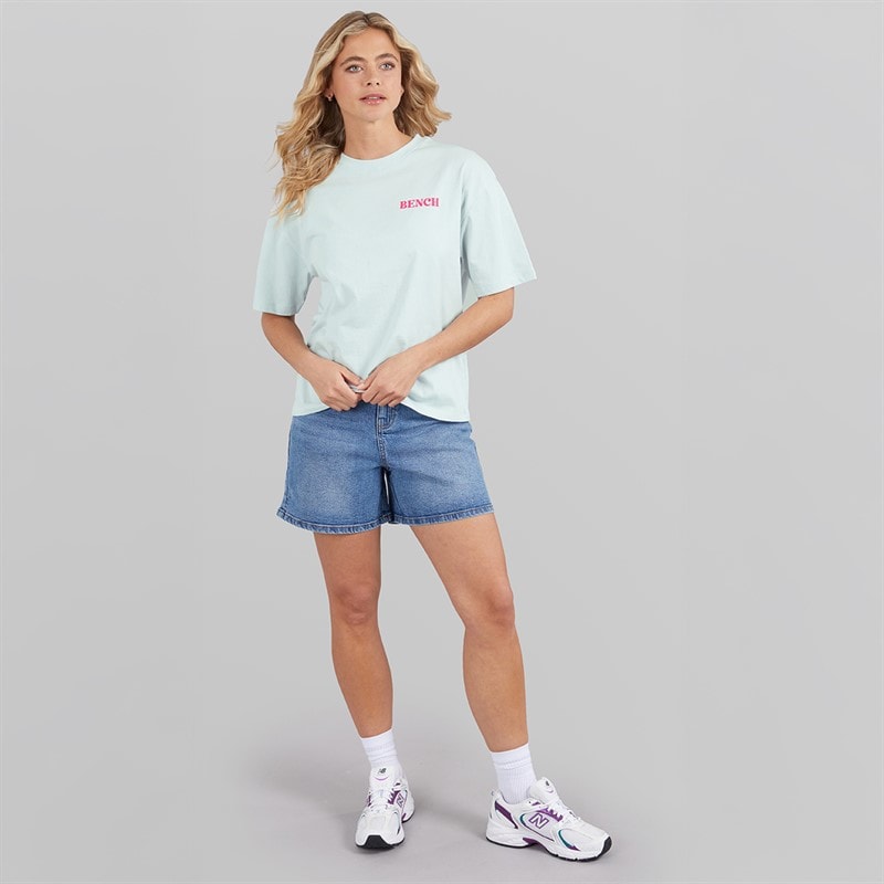 Bench Womens Reisy T-Shirt Baby Blue - Image 4