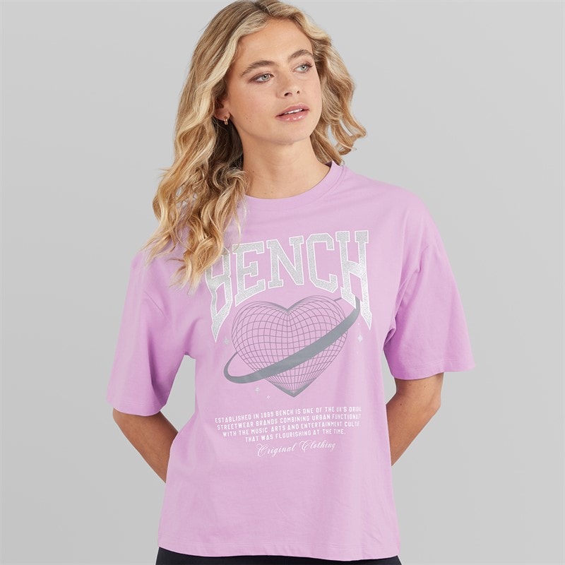 Bench Womens Jilen T-Shirt Lilac Breeze