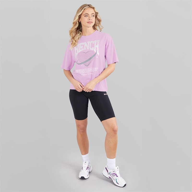 Bench Womens Jilen T-Shirt Lilac Breeze - Image 4
