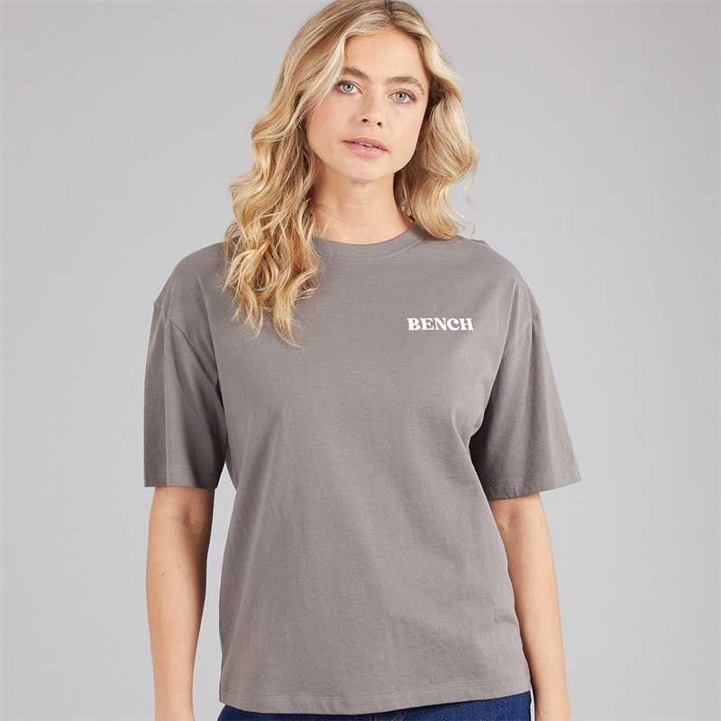 Bench Womens Reisy T-Shirt Charcoal - Image 2