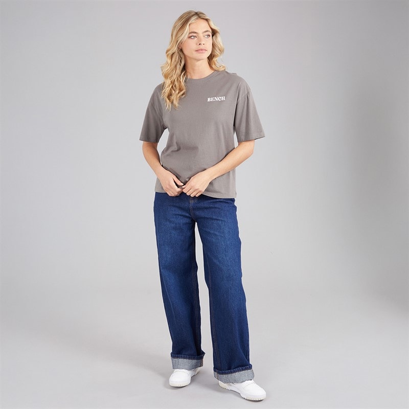 Bench Womens Reisy T-Shirt Charcoal - Image 4