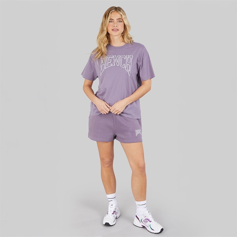 Bench Womens Loanne Fleece Shorts Dusted Grapes - Image 4