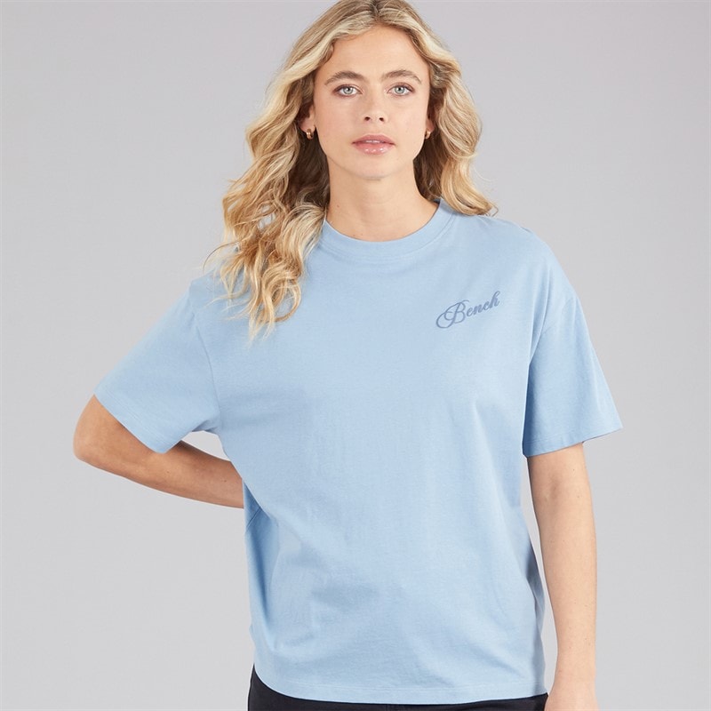 Bench Womens Yerra T-Shirt Dusky Blue - Image 2