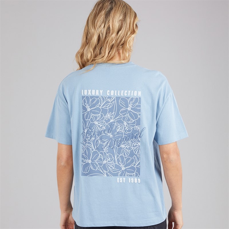 Bench Womens Yerra T-Shirt Dusky Blue - Image 3