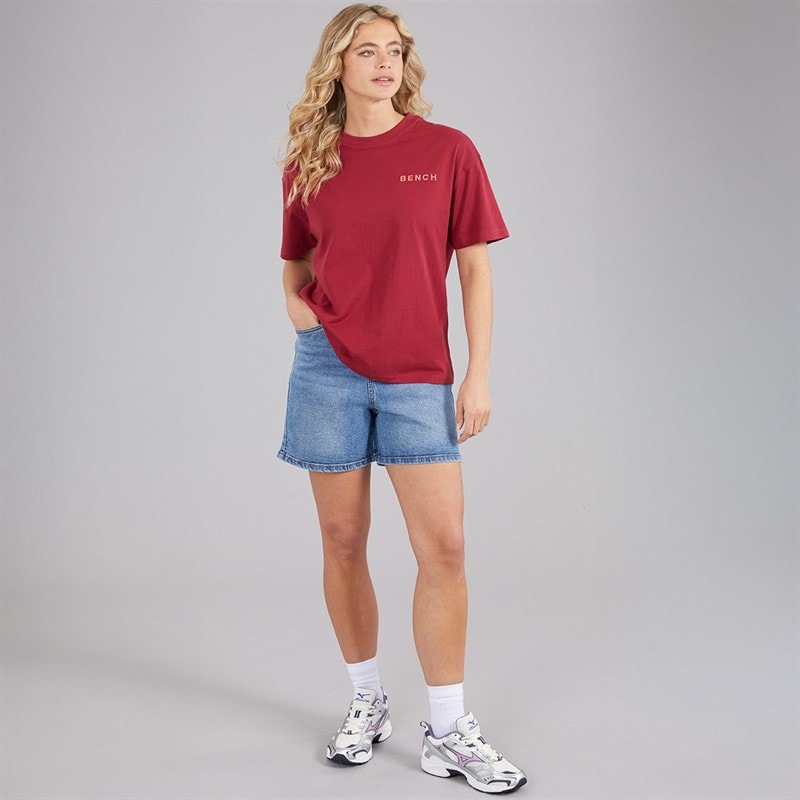 Bench Womens Jorgie T-Shirt Cranberry Juice - Image 3