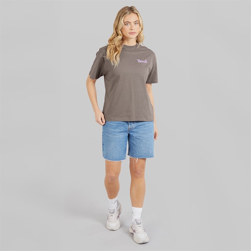 Bench Womens Enalla T-Shirt Charcoal - Image 4