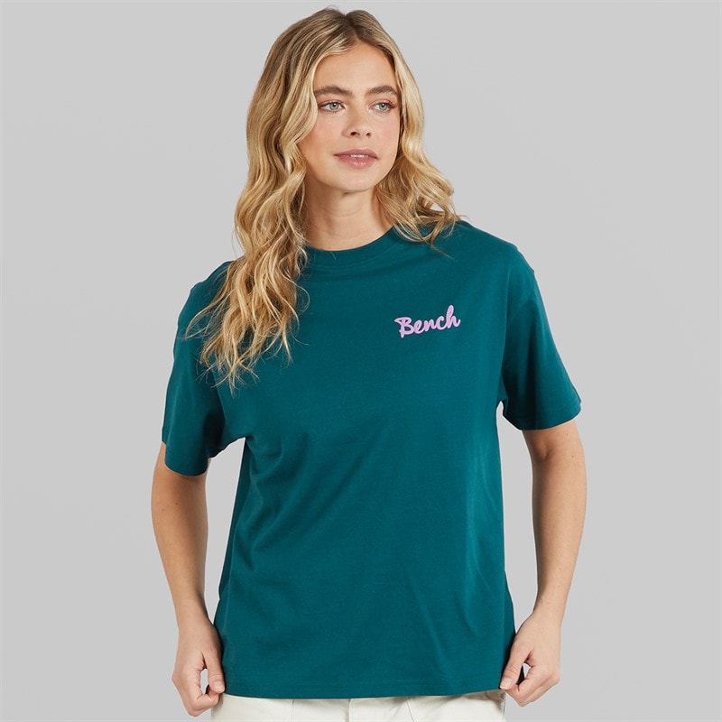 Bench Womens Enalla T-Shirt Deep Teal - Image 2