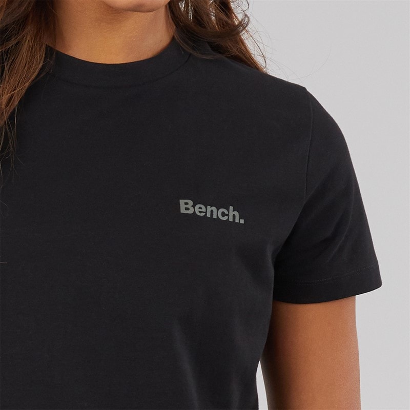 Bench Womens Heatha Crew T-Shirt And Flared Leggings Set Black - Image 3