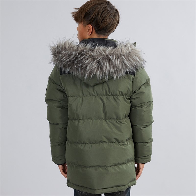 Bench Boys Propp Padded Parka Coat Khaki - Image 2