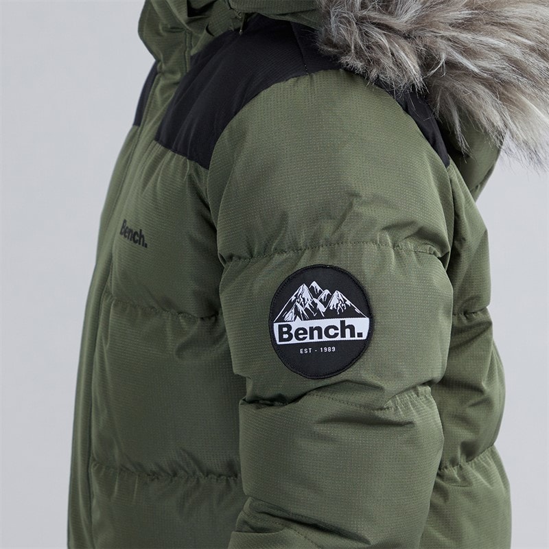 Bench Boys Propp Padded Parka Coat Khaki - Image 3