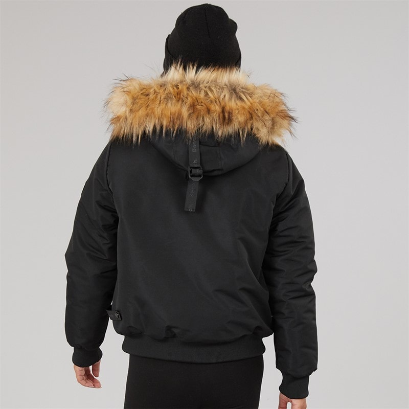 Bench Womens Sabby Padded Bomber Jacket Black - Image 2