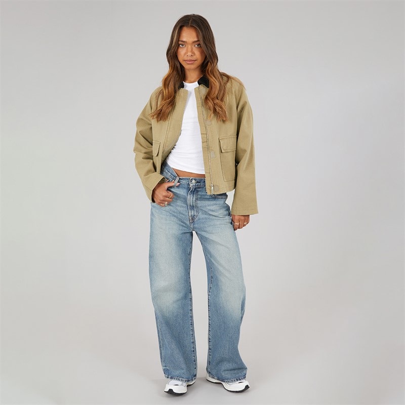 Bench Womens Tayah Cropped Length Utility Coat Beige - Image 4