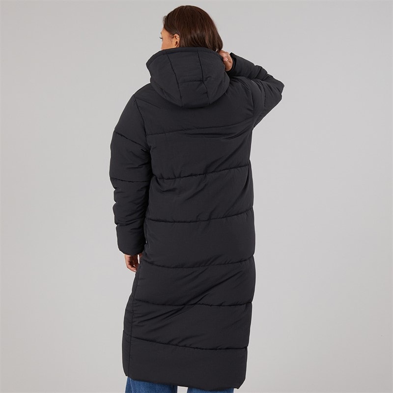 Bench Womens Cinder Long Length Puffer Coat Black - Image 2