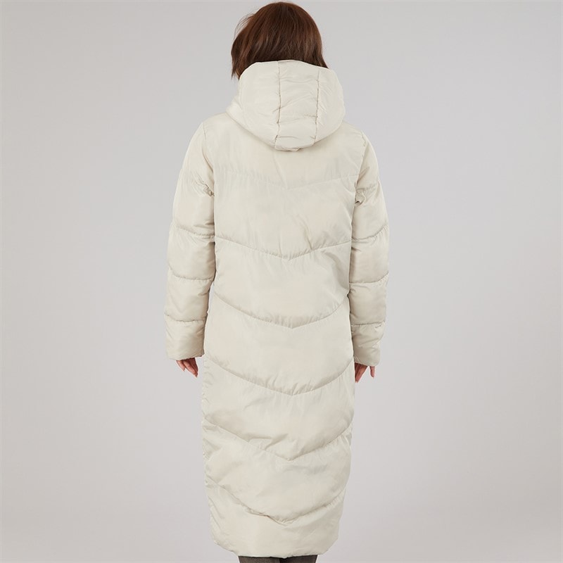 Bench Womens Eventhe Long Length Puffer Coat Dark Chalk - Image 2