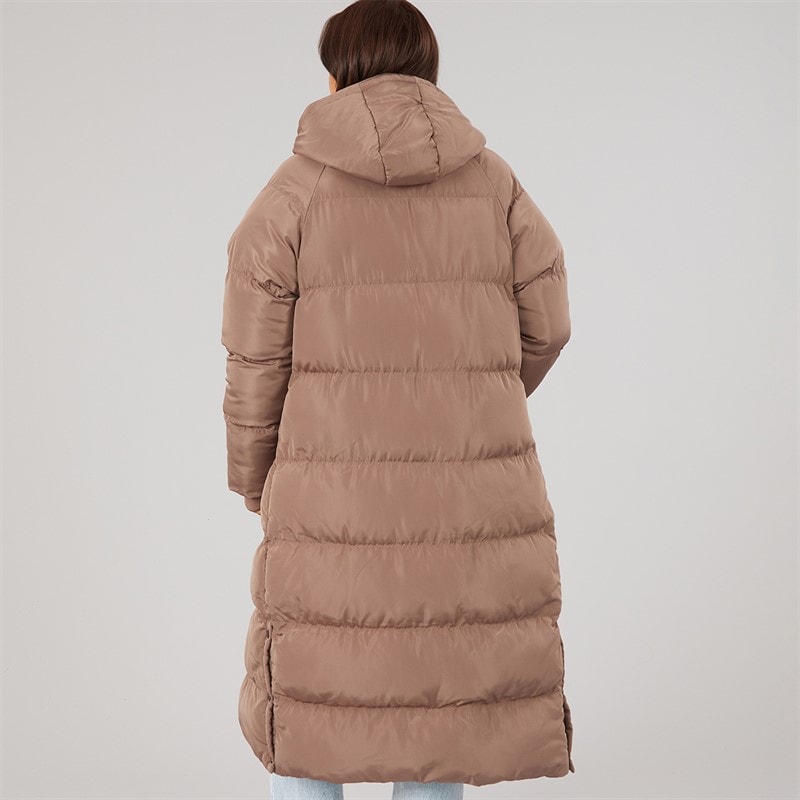 Bench Womens Ryelle Maxi Length Puffer Coat Light Brown - Image 2