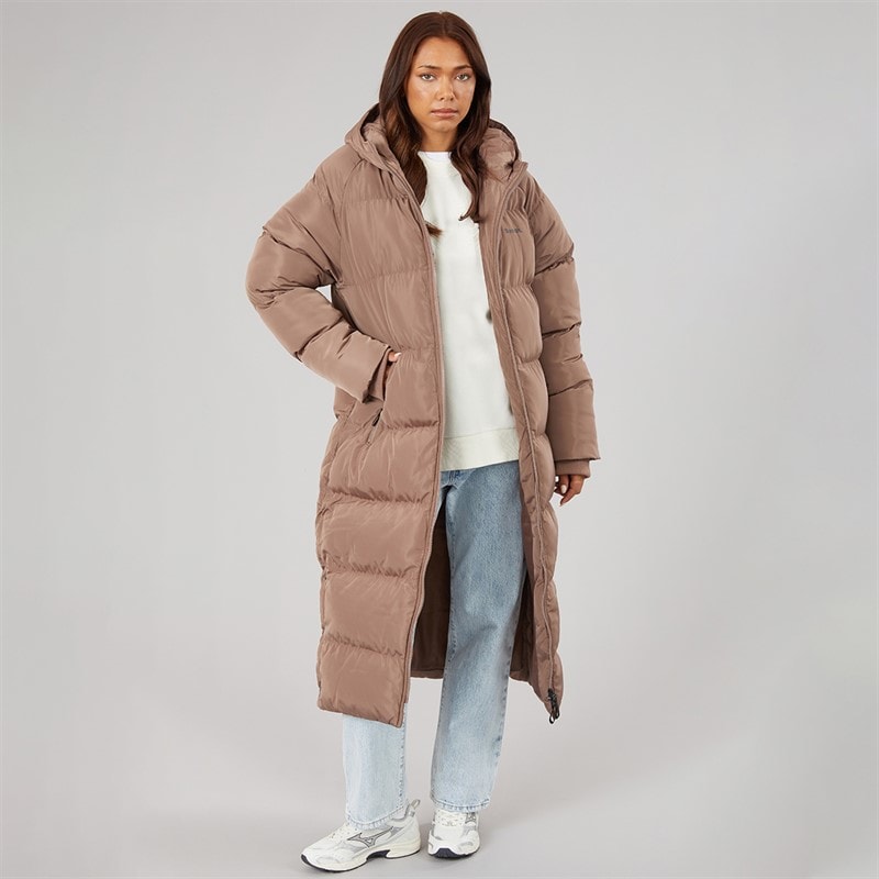 Bench Womens Ryelle Maxi Length Puffer Coat Light Brown - Image 4