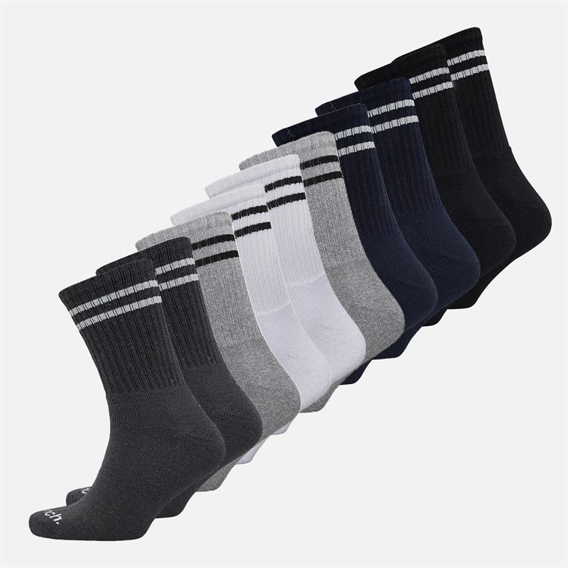 Bench Mens Ten Pack Crew Socks Mixed - Image 1