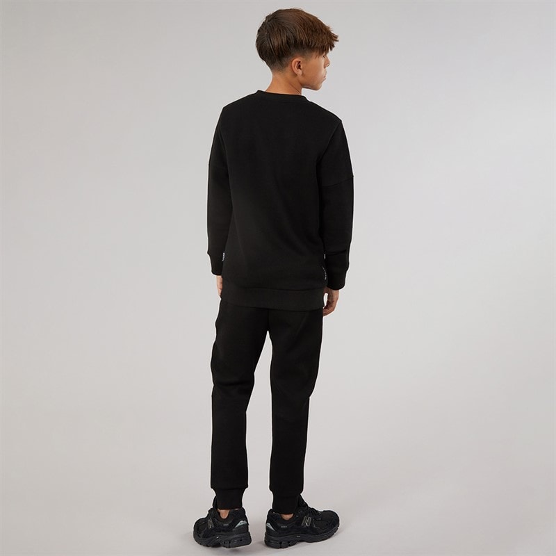 Bench Boys Techshun Sweatshirt And Joggers Tracksuit Black - Image 2