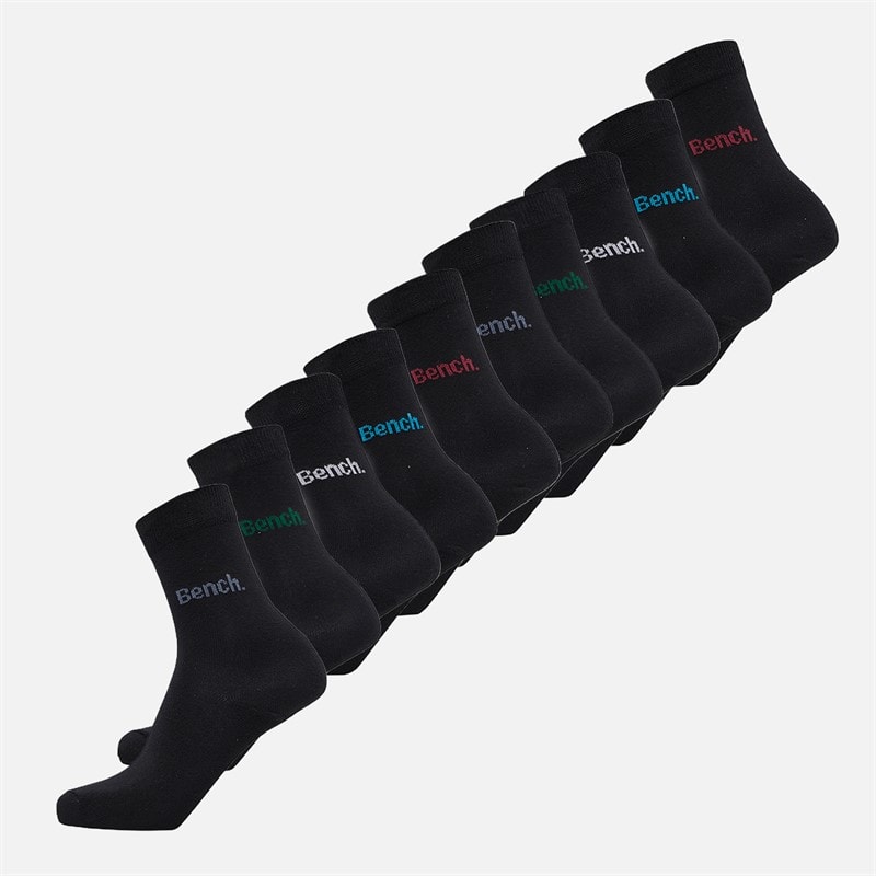 Bench Boys Creswick Ten Pack Dress Socks Black