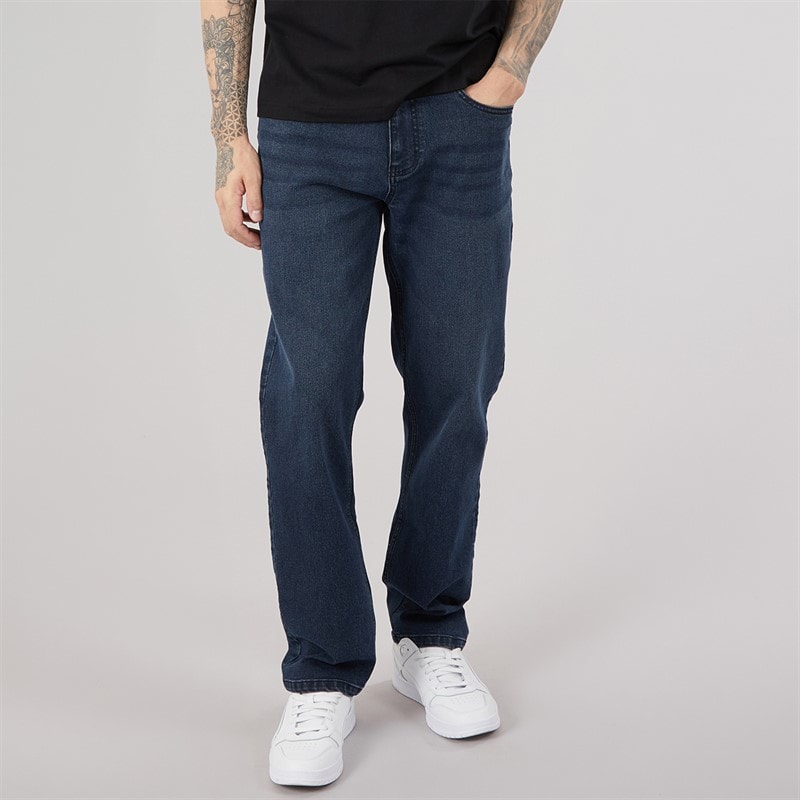 Bench Mens Sartus Straight Jeans Dark Indigo Wash - Image 1