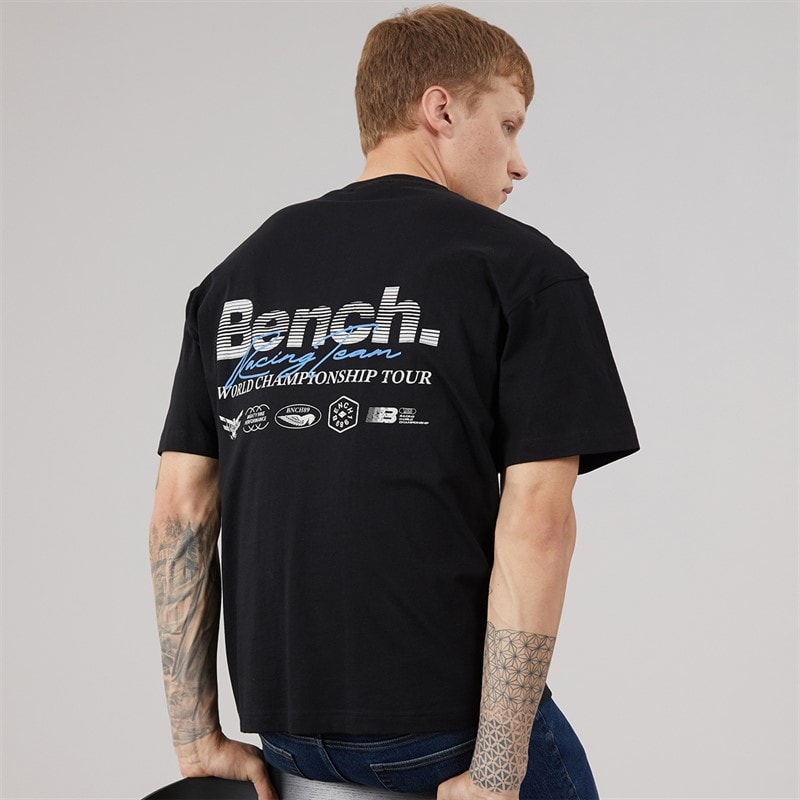 Bench Mens Bastio Oversized T-Shirt Black - Image 1