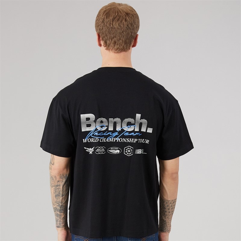 Bench Mens Bastio Oversized T-Shirt Black - Image 3