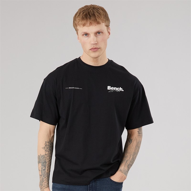 Bench Mens Terlon Oversized T-Shirt Black - Image 2