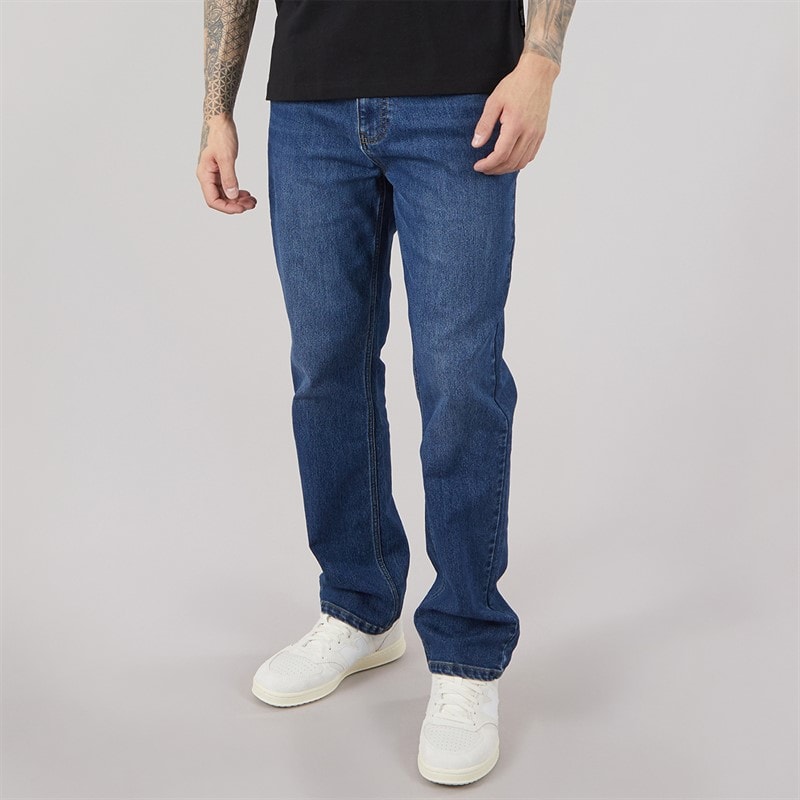 Bench Mens Sartus Straight Jeans Mid Blue Wash - Image 1