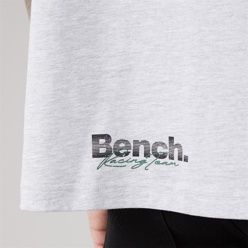 Bench Mens Alvera Oversized T-Shirt Light Grey Marl - Image 3
