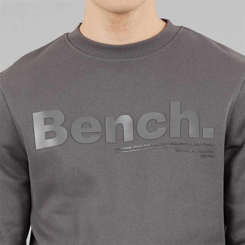 Bench Mens Elado Sweatshirt Steel Grey - Image 3