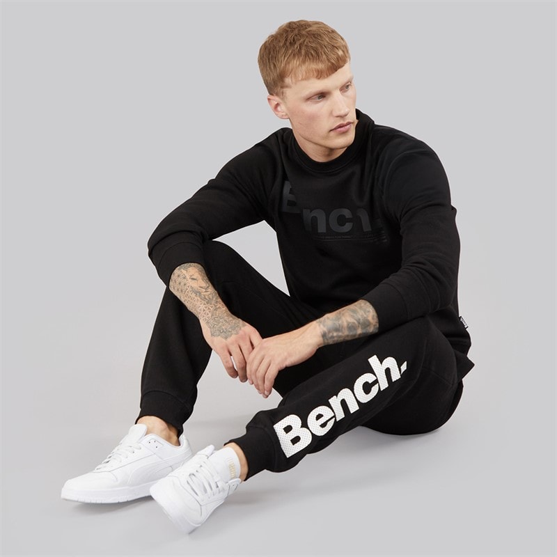Bench Mens Cornbrook Fleece Joggers Black - Image 3