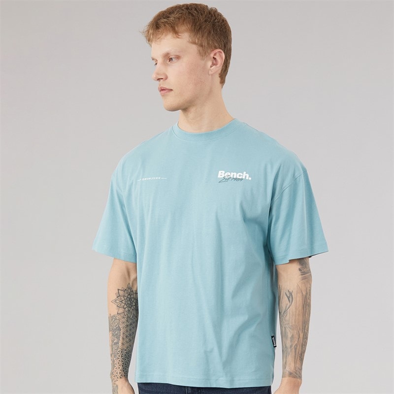 Bench Mens Terlon Oversized T-Shirt Powder Blue - Image 2