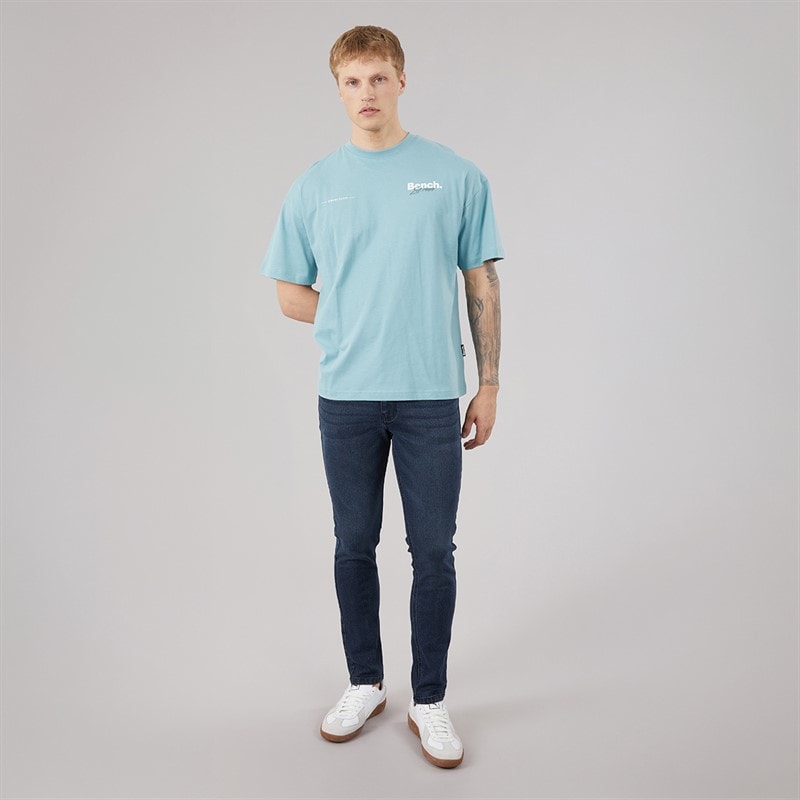 Bench Mens Terlon Oversized T-Shirt Powder Blue - Image 4