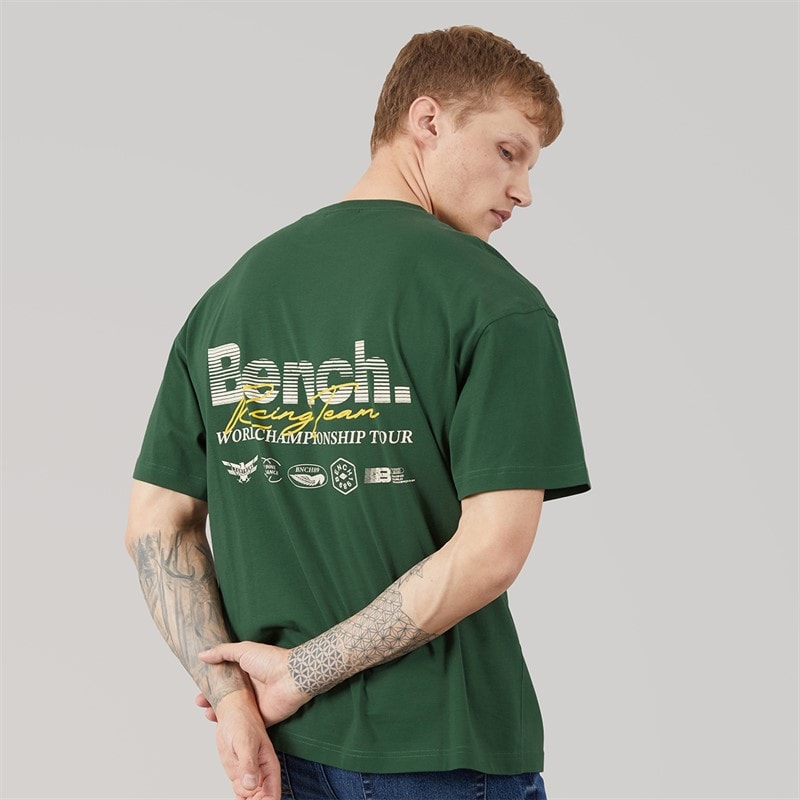Bench Mens Bastio Oversized T-Shirt Primal Green - Image 1