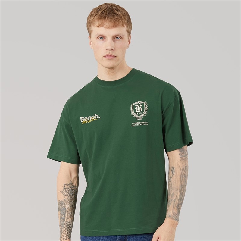 Bench Mens Bastio Oversized T-Shirt Primal Green - Image 2