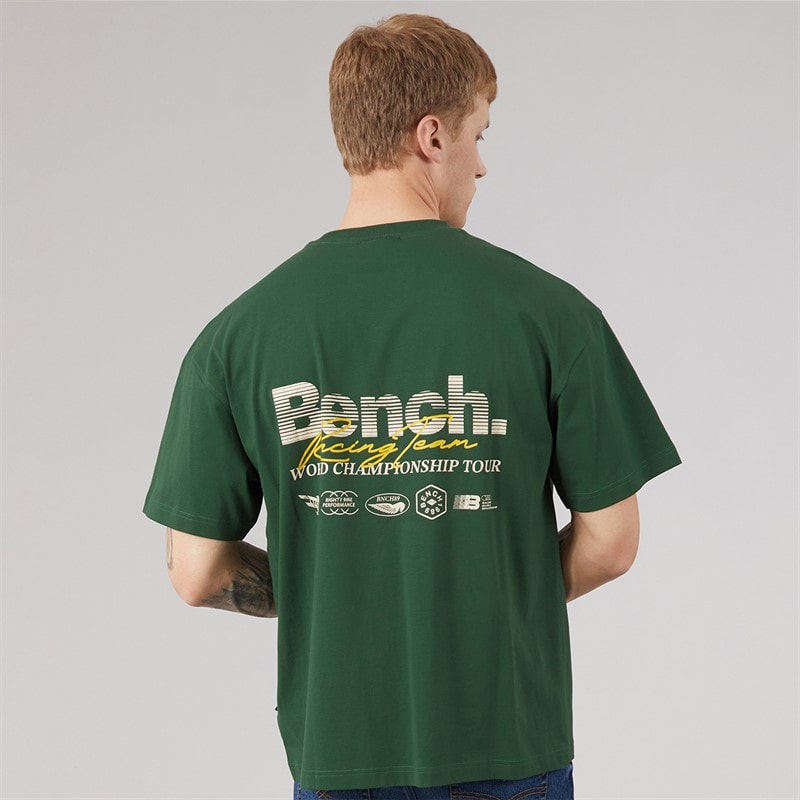 Bench Mens Bastio Oversized T-Shirt Primal Green - Image 3