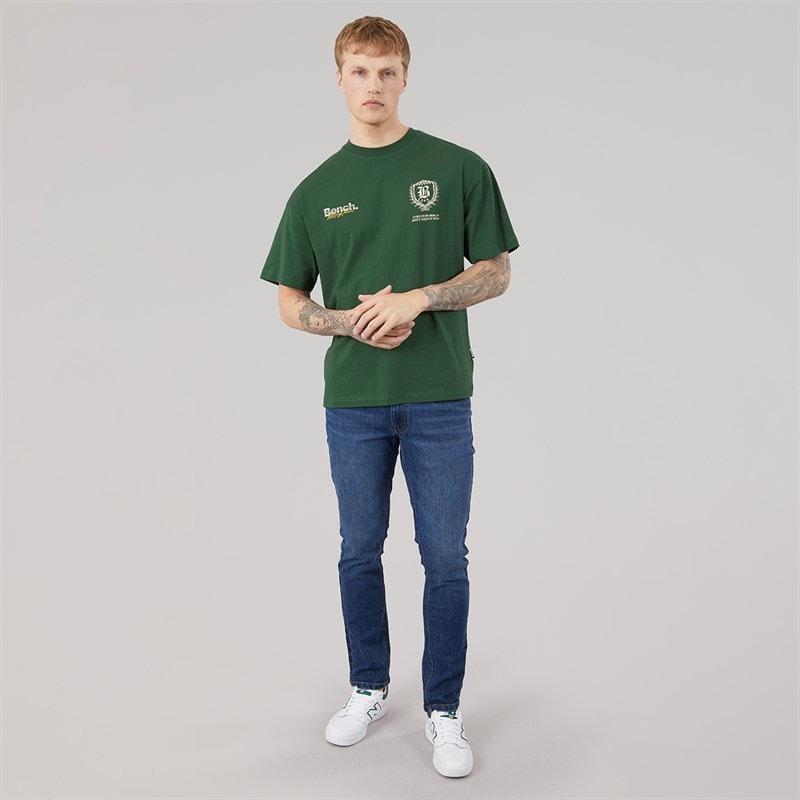 Bench Mens Bastio Oversized T-Shirt Primal Green - Image 4