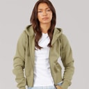 Bench Womens Chessa Fit Zip Thru Hoodie Washed Khaki