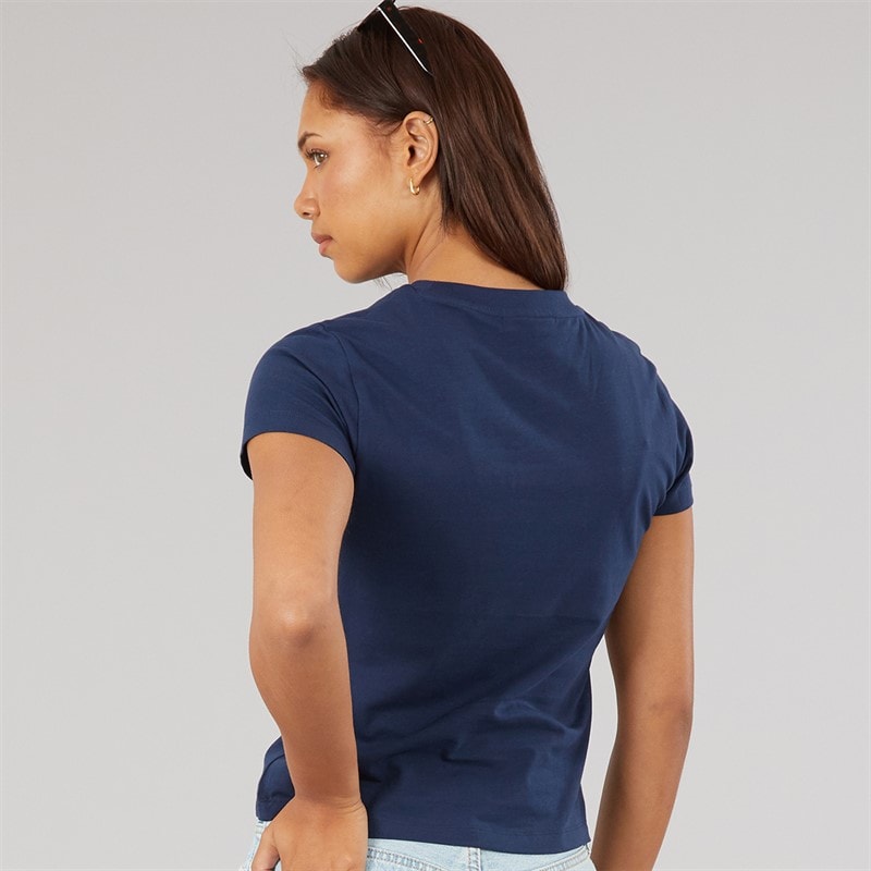 Bench Womens Ress Baby Fit T-Shirt With Graphic Print Navy - Image 2