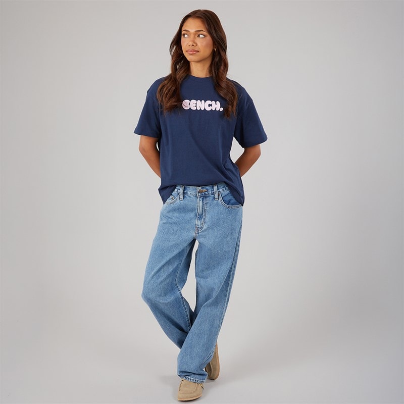 Bench Womens Ayenn Oversized T-Shirt With Graphic Print Navy - Image 4