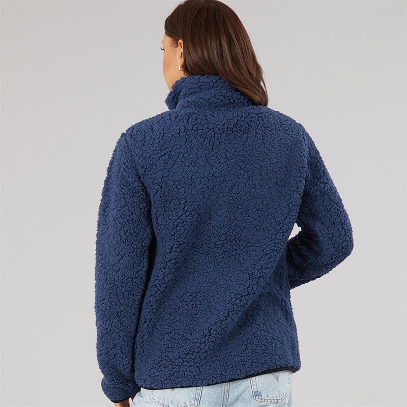 Bench Womens Edition Sherpa Fleece Jacket Navy - Image 2