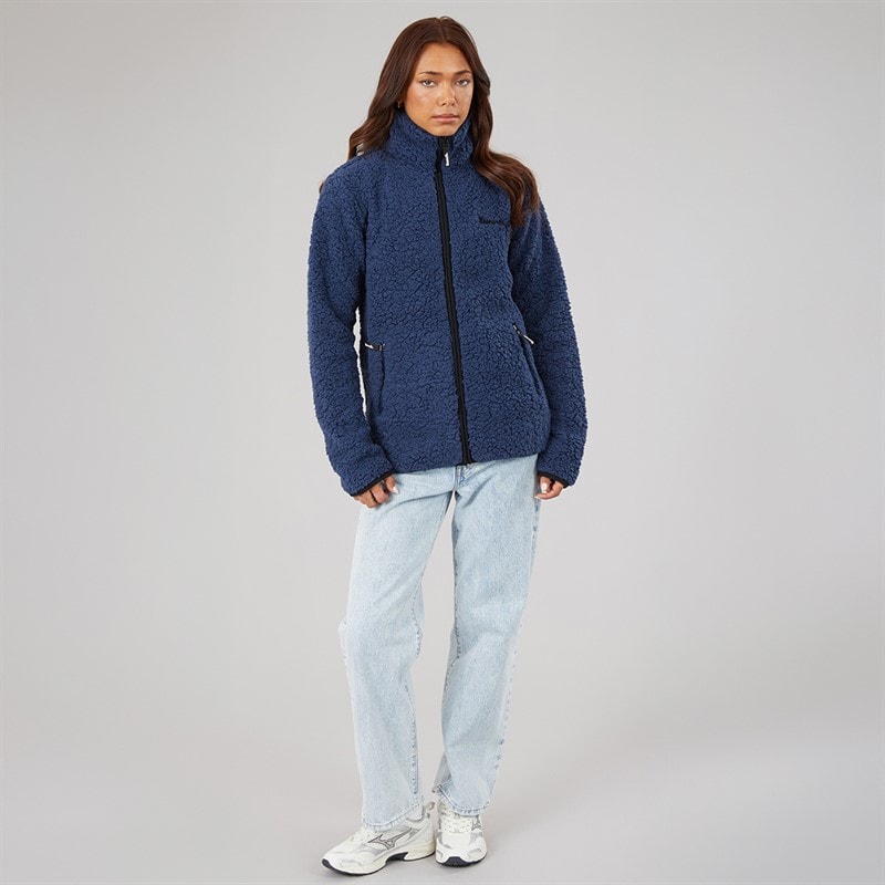 Bench Womens Edition Sherpa Fleece Jacket Navy - Image 4