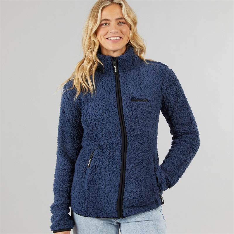 Bench Womens Edition Sherpa Fleece Jacket Navy - Image 5