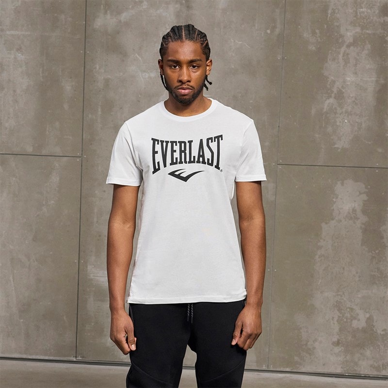 Everlast Mens Iconic Maximized Logo T-Shirt White - Image 1
