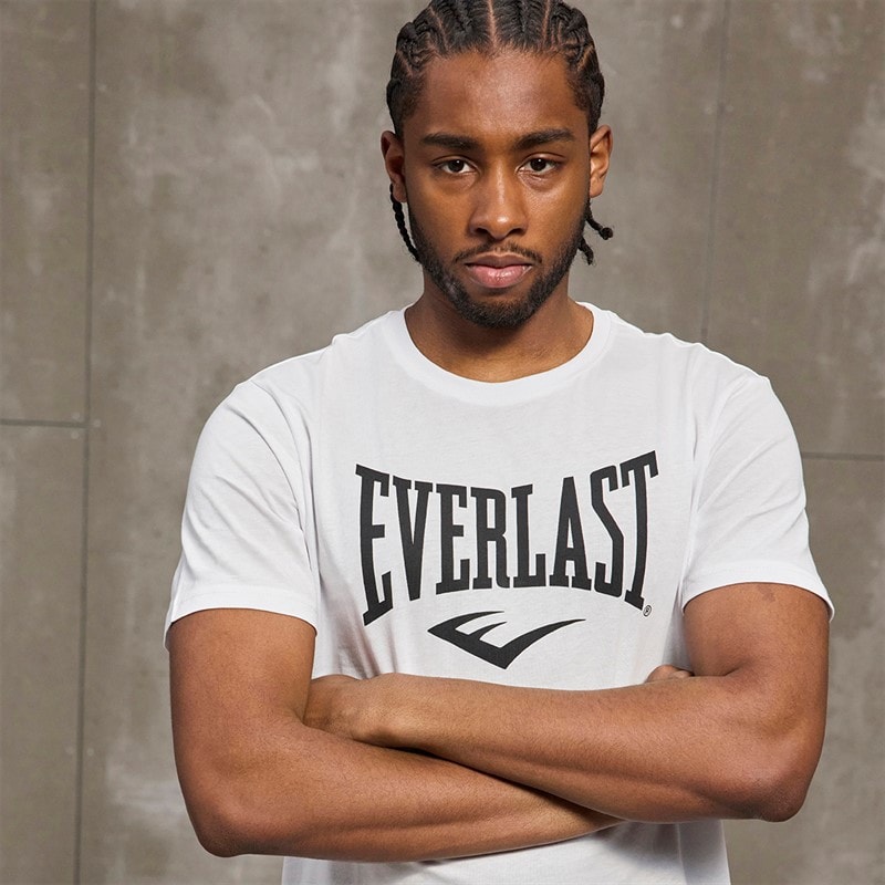 Everlast Mens Iconic Maximized Logo T-Shirt White - Image 3