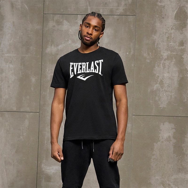 Everlast Mens Iconic Maximized Logo T-Shirt Black - Image 1
