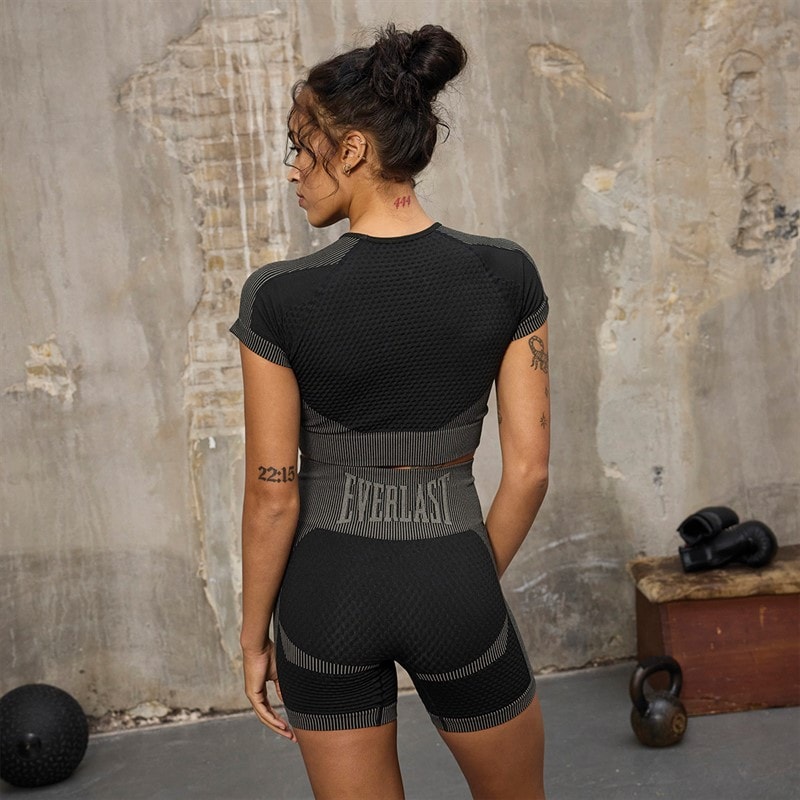 Everlast Womens Seamless Crop Top Black - Image 2