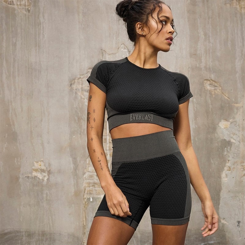 Everlast Womens Seamless Shorts Black - Image 3