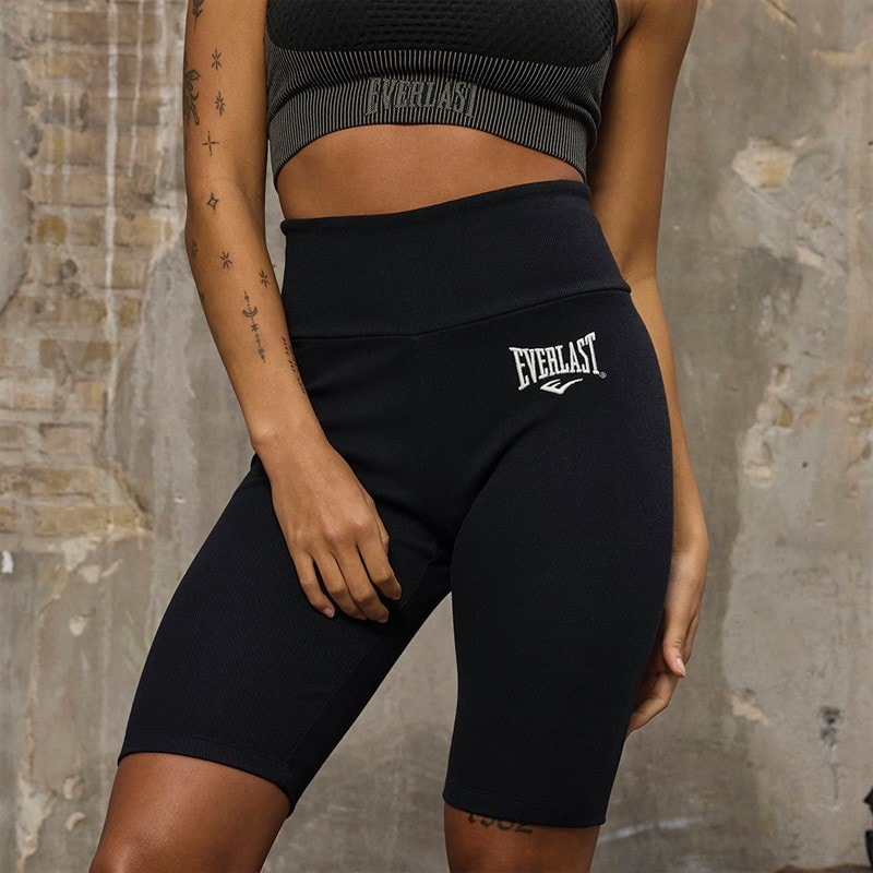 Everlast Womens Trend Rib Shorts Black