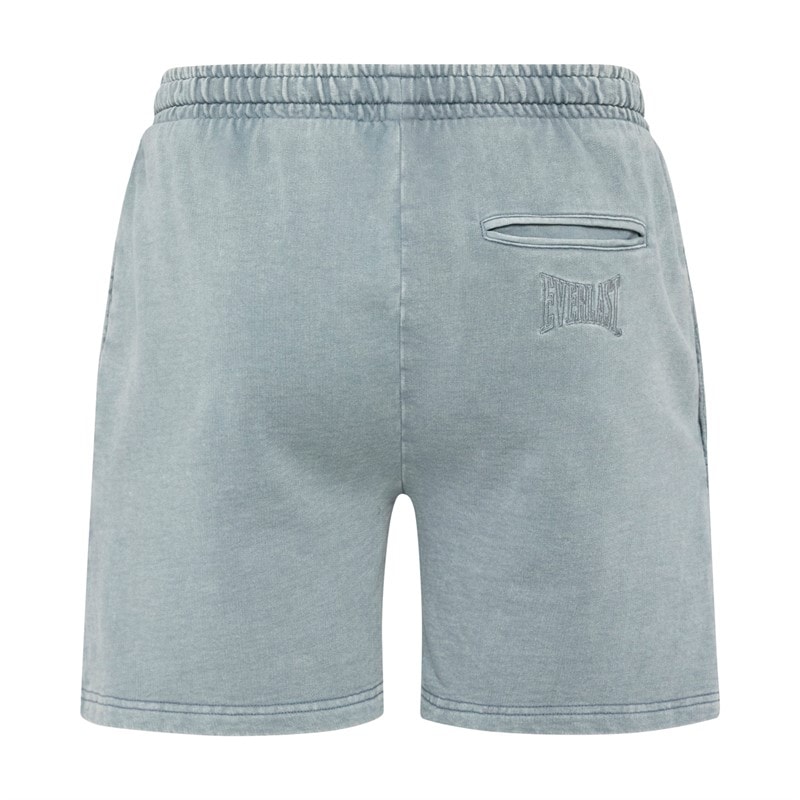 Everlast Mens Washed Sweat Shorts Smoke Blue - Image 2